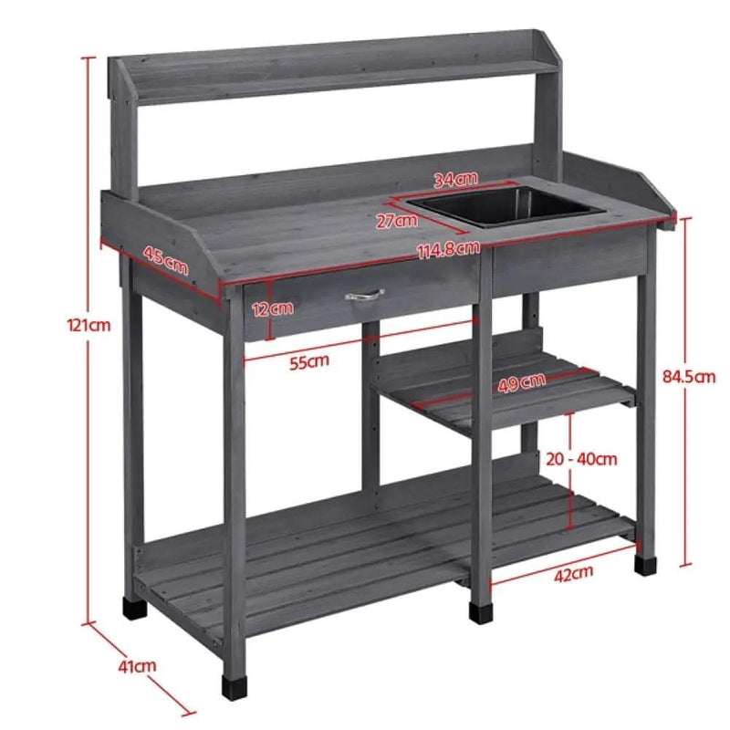 Yaheetech Garden Potting Bench with Basin Garden Work Bench Station Garden Potting Bench with Basin Garden Work Bench Station