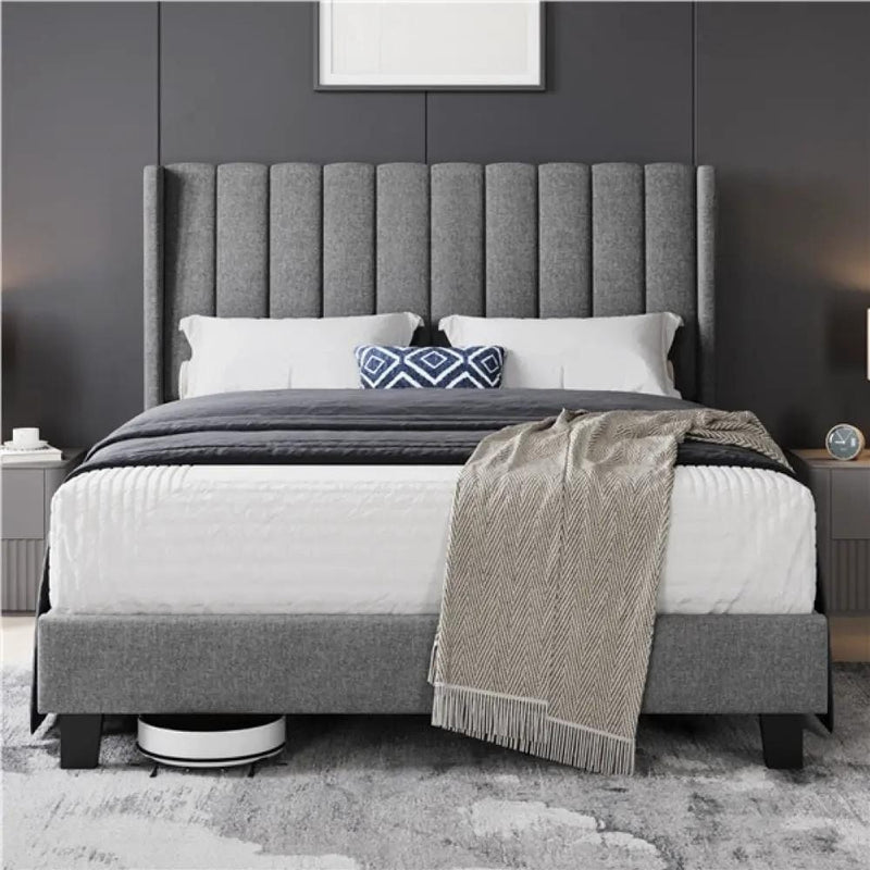 Yaheetech Queen Upholstered Bed Frame Queen Upholstered Bed Frame
