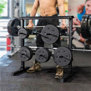 3 Tier Dumbbell Barbell Rack Weight Plate/Bar Storage Holder – view 6