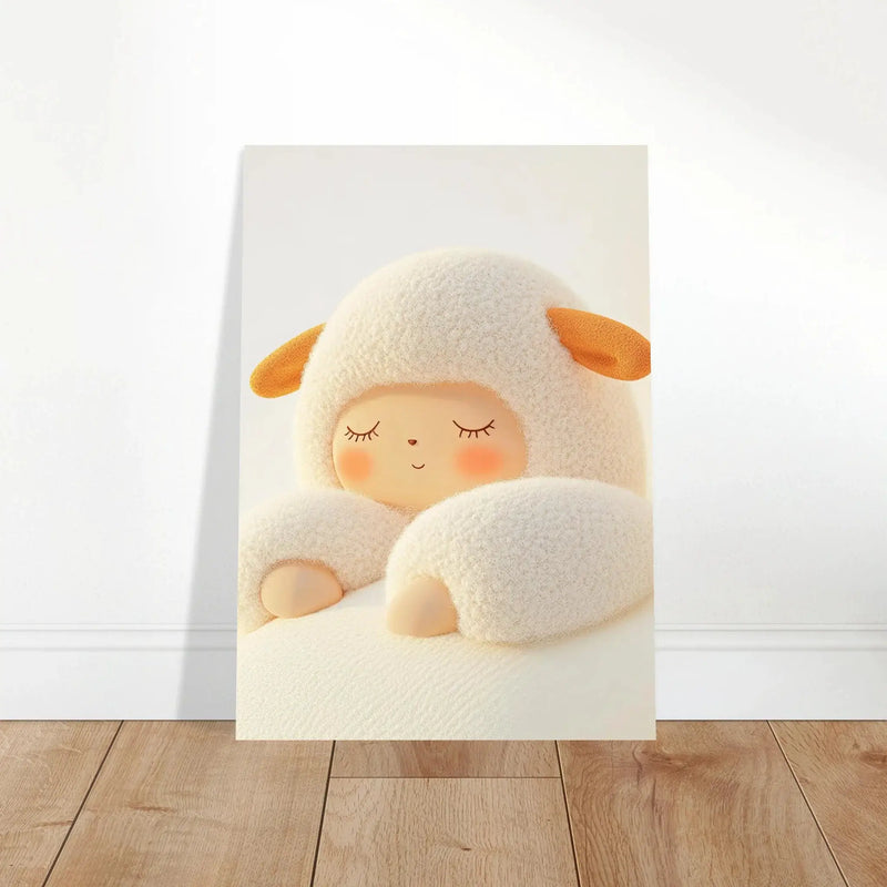Blank Wall Print Shop Print Material Fluffy Sheep Asleep Fluffy Sheep Asleep
