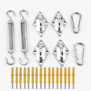 Outdoor Shade Sail Hardware Kit for Rectangle Sun Shade Sails Mounting Accessory – view 1