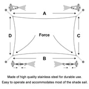 Outdoor Shade Sail Hardware Kit for Rectangle Sun Shade Sails Mounting Accessory – view 2