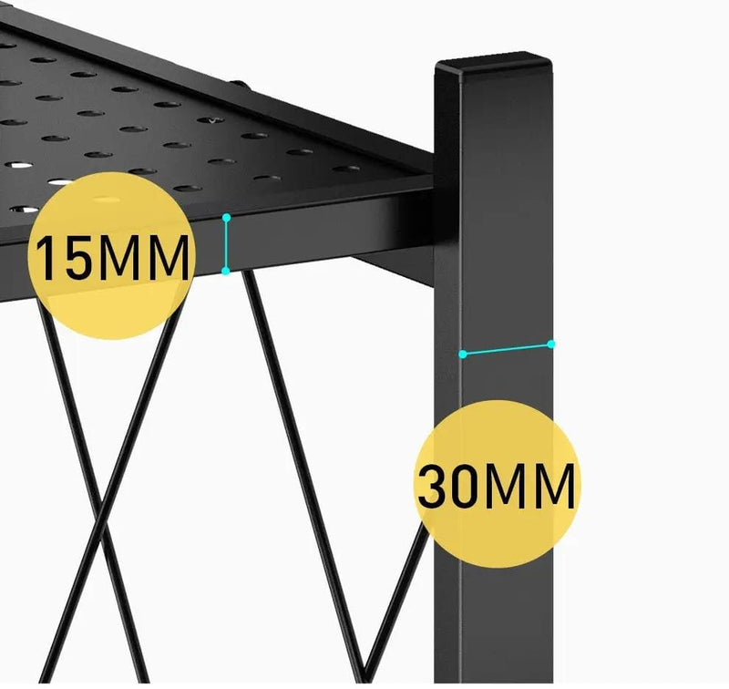 salelink.co.nz Unbranded Folding Shelving Rack Black 5-Tier Folding Shelving Rack Black 5-Tier | Action Outdoors NZ
