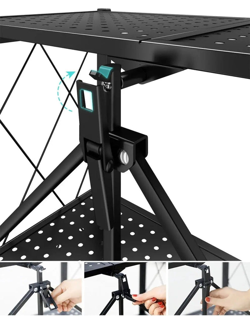 salelink.co.nz Unbranded Folding Shelving Rack Black 5-Tier Folding Shelving Rack Black 5-Tier | Action Outdoors NZ