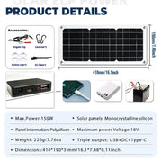 Habicare SS 150W Solar Panel Kit with LCD Controller 150W Solar Panel Kit with LCD Controller
