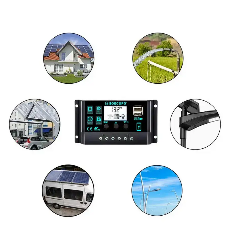 Habicare SS 150W Solar Panel Kit with LCD Controller 150W Solar Panel Kit with LCD Controller