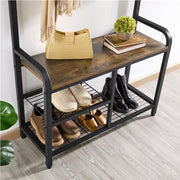 72” H Multifunctional Hall Tree with Bench &amp; Shoe Storage – view 7