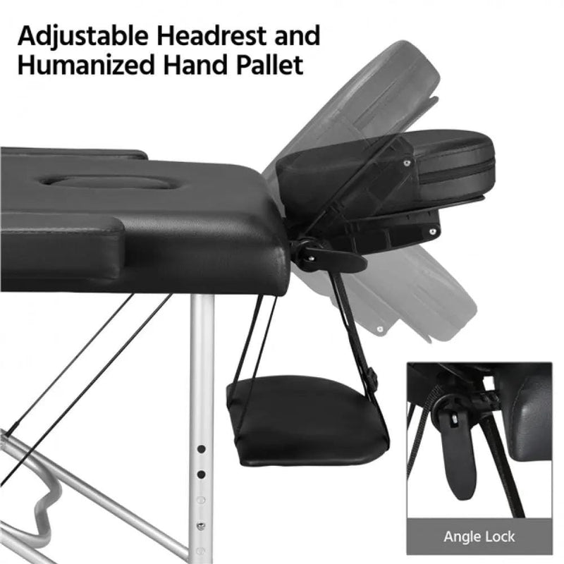 Yaheetech Adjustable Massage Bed Folding Salon Bed Massage Couch Adjustable Massage Bed Folding Salon Bed Massage Couch