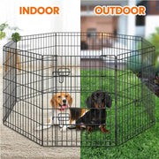 Yaheetech Foldable Metal Dog Exercise Pen Dog Pen Foldable Metal Dog Exercise Pen Dog Pen