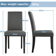 Yaheetech 4pcs Parson Dining Chairs Fabric Upholstered Urban Style 4pcs Parson Dining Chairs Fabric Upholstered Urban Style