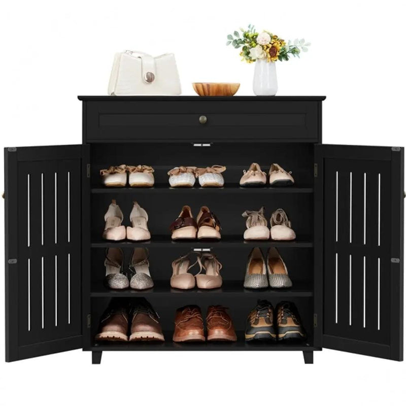 Yaheetech 4 Tier Shoe Storage Cabinet Shoe Rack 4 Tier Shoe Storage Cabinet Shoe Rack