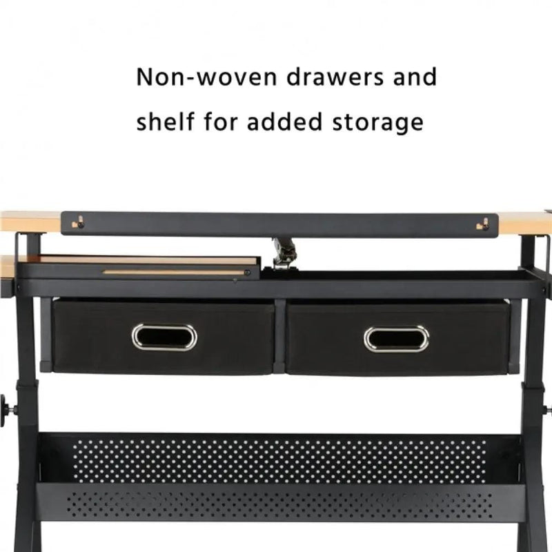 Drafting Table & Stool Set with Adjustable Table Angles & Heights All-in-One – view 7