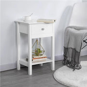 Yaheetech Bedside End Table Storage Cabinet Night Stand with Drawer Bedside End Table Storage Cabinet Night Stand with Drawer
