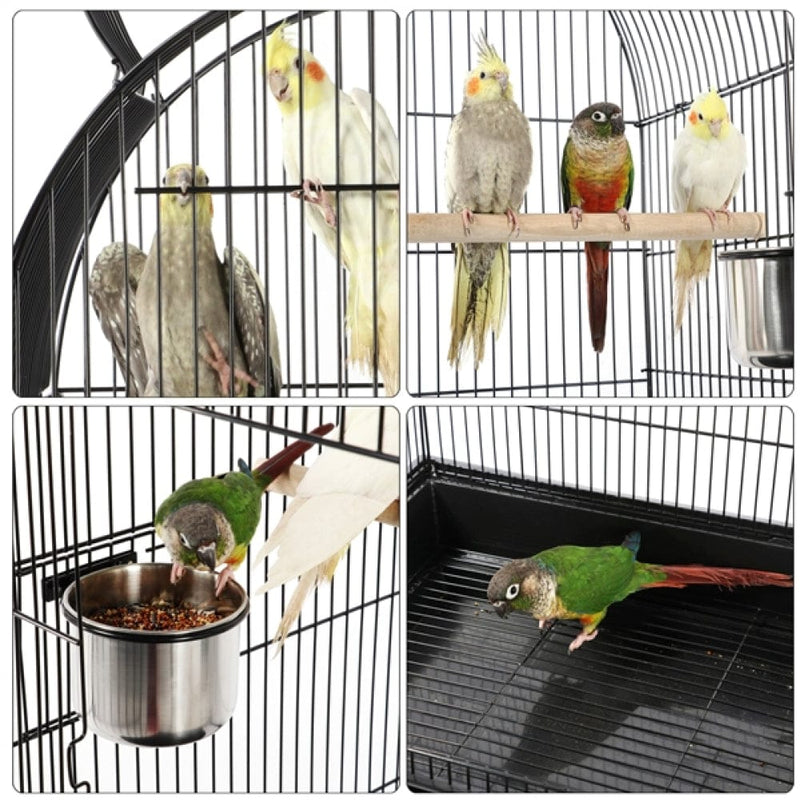 Yaheetech Open Top Metal Bird Cage Rolling Parrot Cage Open Top Metal Bird Cage Rolling Parrot Cage