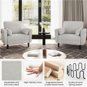 Tufted Oversized Armchair Comfy Fabric Accent Chair Single Sofa – view 8