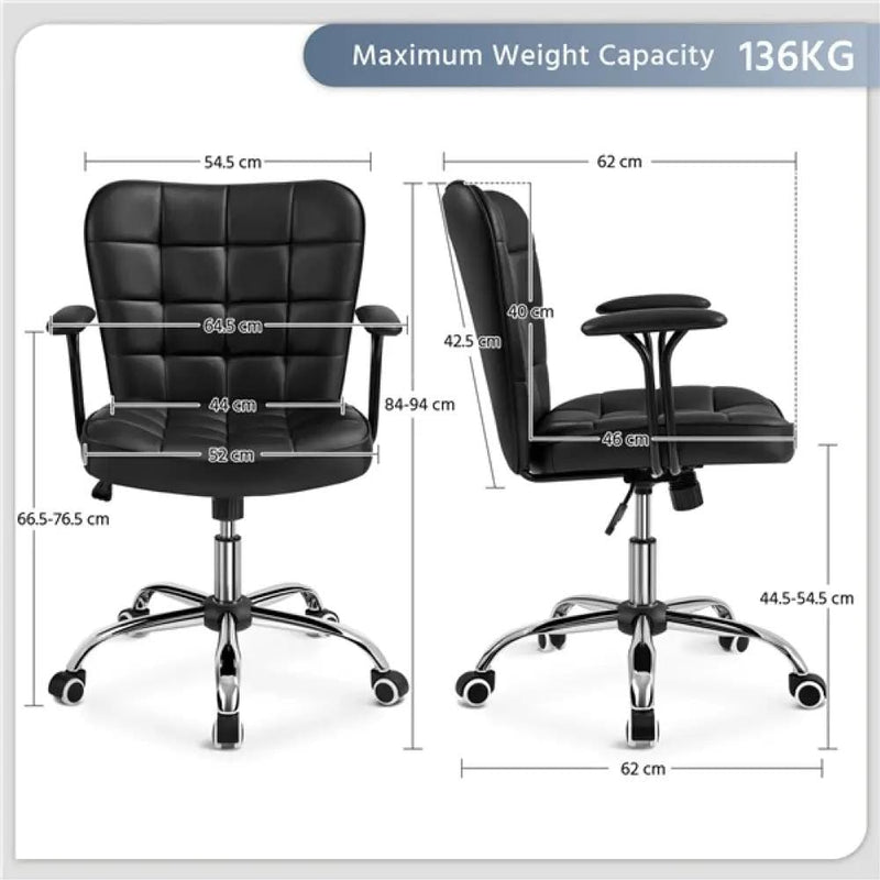Yaheetech PU Leather Office Chair Computer Chair PU Leather Office Chair Computer Chair