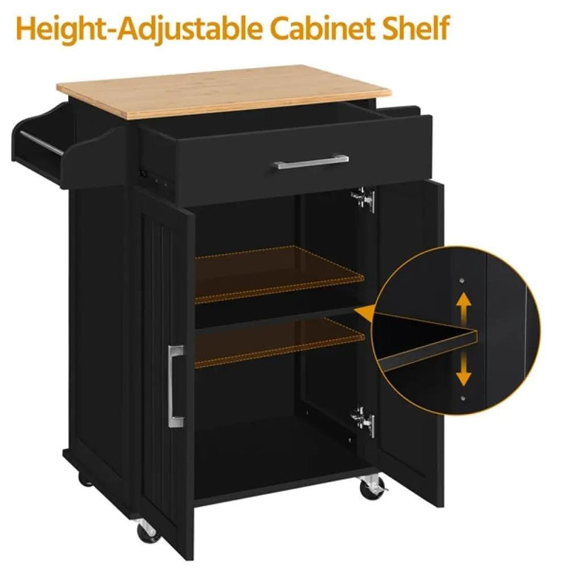 Yaheetech Kitchen Island with Wheels Kitchen Island with Wheels