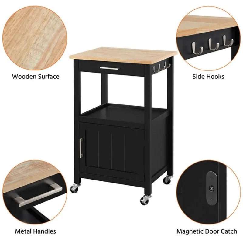 Yaheetech Rolling Kitchen Cart Kitchen Trolley  for Dining Room Rolling Kitchen Cart Kitchen Trolley  for Dining Room