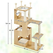 Yaheetech 53" Tall Wooden Cat Tree Tower 53" Tall Wooden Cat Tree Tower