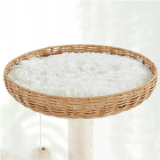 Yaheetech 54″ Tall Rattan Cat Tree Cat Tower 54″ Tall Rattan Cat Tree Cat Tower