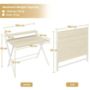 Yaheetech 2-Tier Foldable Computer Desk w/ Monitor Shelf 2-Tier Foldable Computer Desk w/ Monitor Shelf
