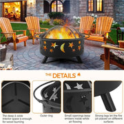 Yaheetech Round Fire Pit Round Fire Pit