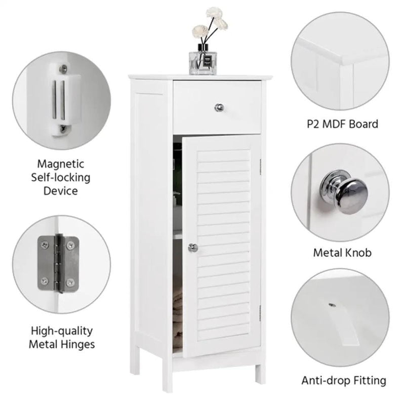 Yaheetech Bathroom Kitchen Floor Storage Cabinet Bathroom Kitchen Floor Storage Cabinet