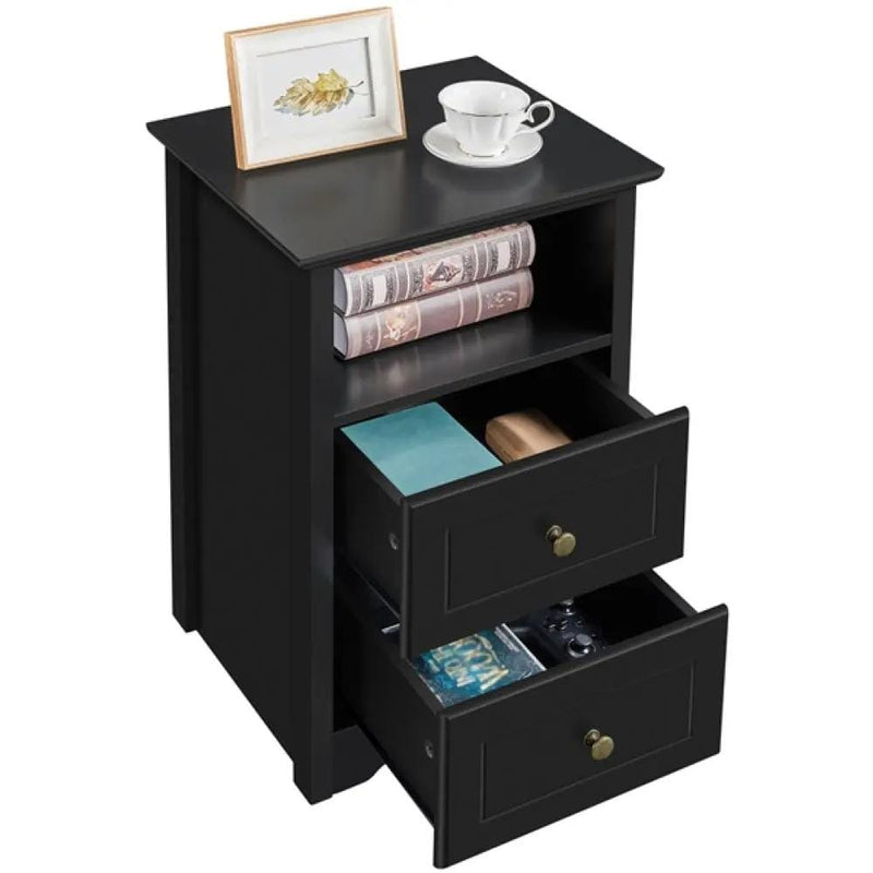 Yaheetech 2pcs Bedside Table Sofa Side Table 2pcs Bedside Table Sofa Side Table