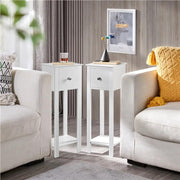 Yaheetech Slim Bedside Tables Nightstand Set of 2 Slim Bedside Tables Nightstand Set of 2