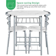 Space Saving Dining Table Set Modern Round Dining Table Set for 2 – view 7