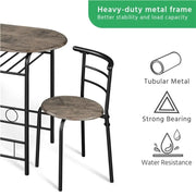 Yaheetech 3 Piece Dining Set Dining Table Dining Chair Set 3 Piece Dining Set Dining Table Dining Chair Set