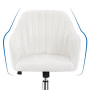 Modern Boucle Desk Chair Computer Chair Computer Chair Ivory – view 7