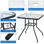 Yaheetech Outdoor Coffee Table Patio Square Bistro Table Outdoor Coffee Table Patio Square Bistro Table