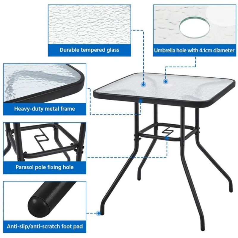 Yaheetech Outdoor Coffee Table Patio Square Bistro Table Outdoor Coffee Table Patio Square Bistro Table