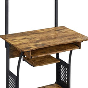 3-Tier Rolling Computer Desk Study Table with Printer Shelf – view 7