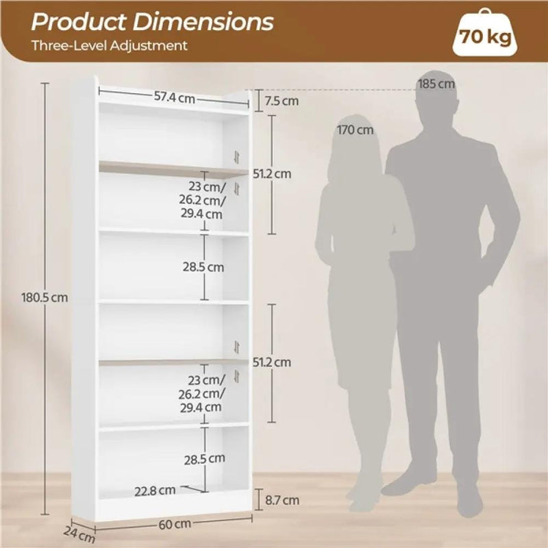 Yaheetech 7-layer Open Shelf Bookshelf 7-layer Open Shelf Bookshelf