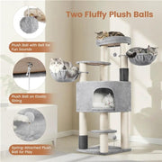 Multilevel Heavy-Duty Cat Tree with Thick Scratching Posts – view 7