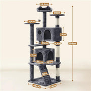Yaheetech 158cm 158cm Tall Cat Tree Condo Kitten Tree Tower 158cm 158cm Tall Cat Tree Condo Kitten Tree Tower