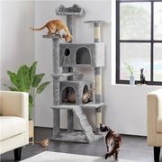 Cat Tree Condo Kitten Tree Tower w/ 2 Condos & 2 Dangling Balls & 3 Scratching Posts – view 7