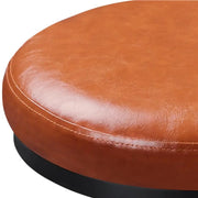 Vintage Industrial Bar Stool Rustic Swivel Bar Stool Round Faux Leather Metal Stool – view 8