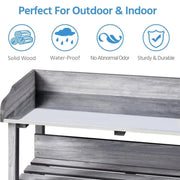 Yaheetech 3-layer Outdoor Potting Bench Gardening Table 3-layer Outdoor Potting Bench Gardening Table