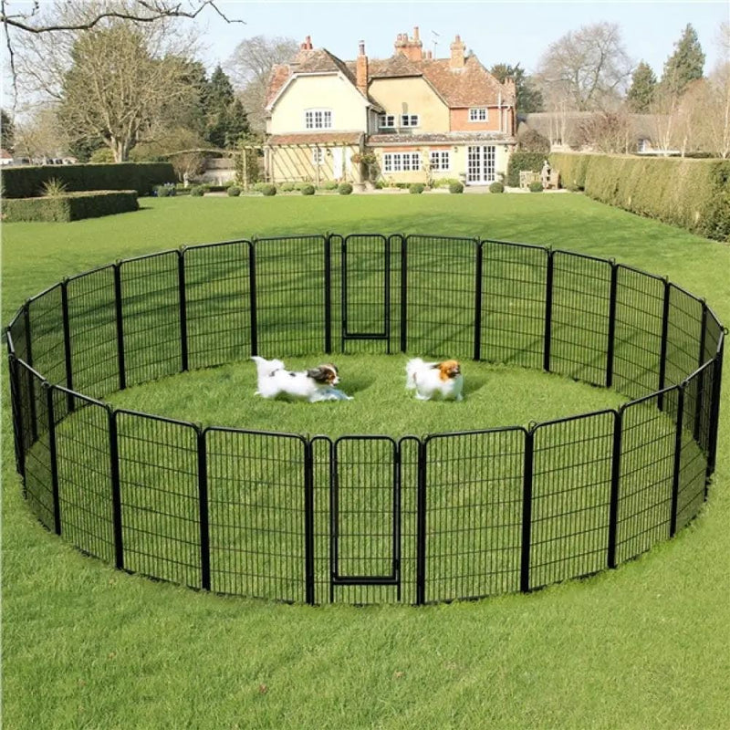 Set of 4 - 47.5″ Tall Dog Playpen Panels Metal Pet Fence Exercise Barrier by Yaheetech