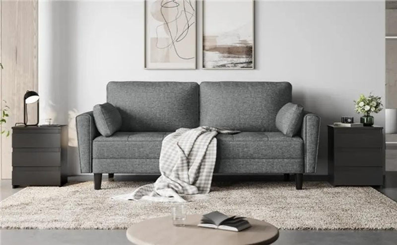 Fabric Upholstered Sofa 2 Seater Couch with Tufted Single Seat Cushion – view 7