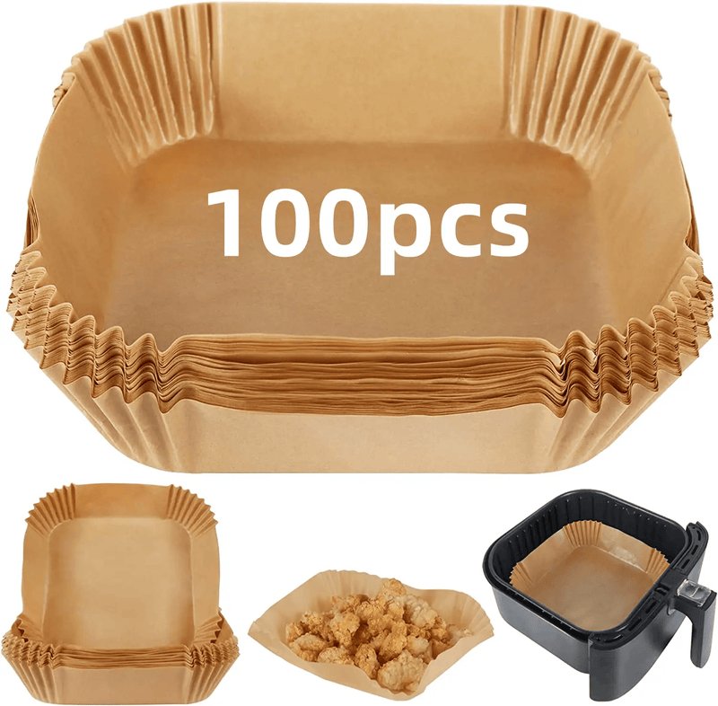 salelink.co.nz Unbranded 100PCS Square Air Fryer Paper 100PCS Square Air Fryer Paper | Action Outdoors NZ