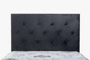 sue-e furniture Headboards Fenland Headboard Black Velvet King Single Size Fenland Headboard Black Velvet King Single Size