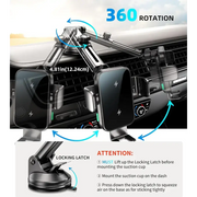 Habicare 9eight5 15W Wireless Car Charger Phone Holder 15W Wireless Car Charger Phone Holder
