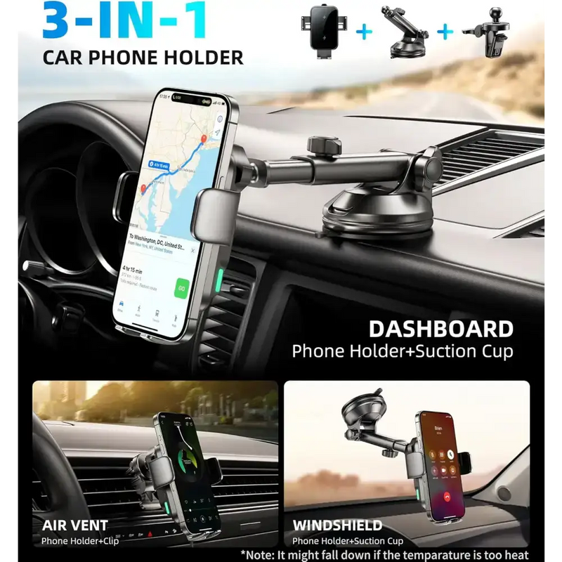 Habicare 9eight5 15W Wireless Car Charger Phone Holder 15W Wireless Car Charger Phone Holder