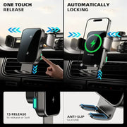 Habicare 9eight5 15W Wireless Car Charger Phone Holder 15W Wireless Car Charger Phone Holder