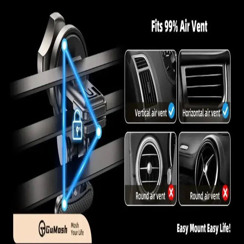 Habicare 9eight5 15W Wireless Car Charger Phone Holder 15W Wireless Car Charger Phone Holder