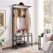 72” H Multifunctional Hall Tree with Bench &amp; Shoe Storage – view 8